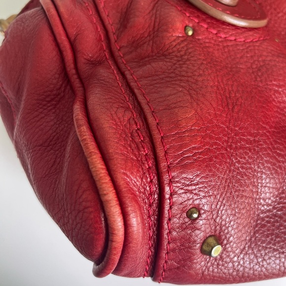 Chloe Paddington Red Leather Handbag Y2K - Picture 11 of 14